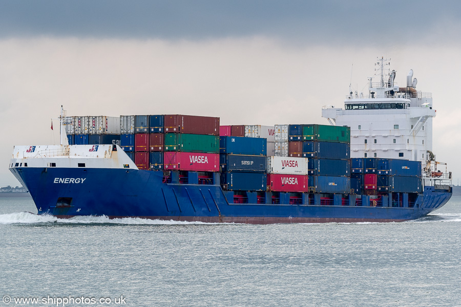 Photograph of the vessel  Energy pictured departing Thamesport on 19th July 2025