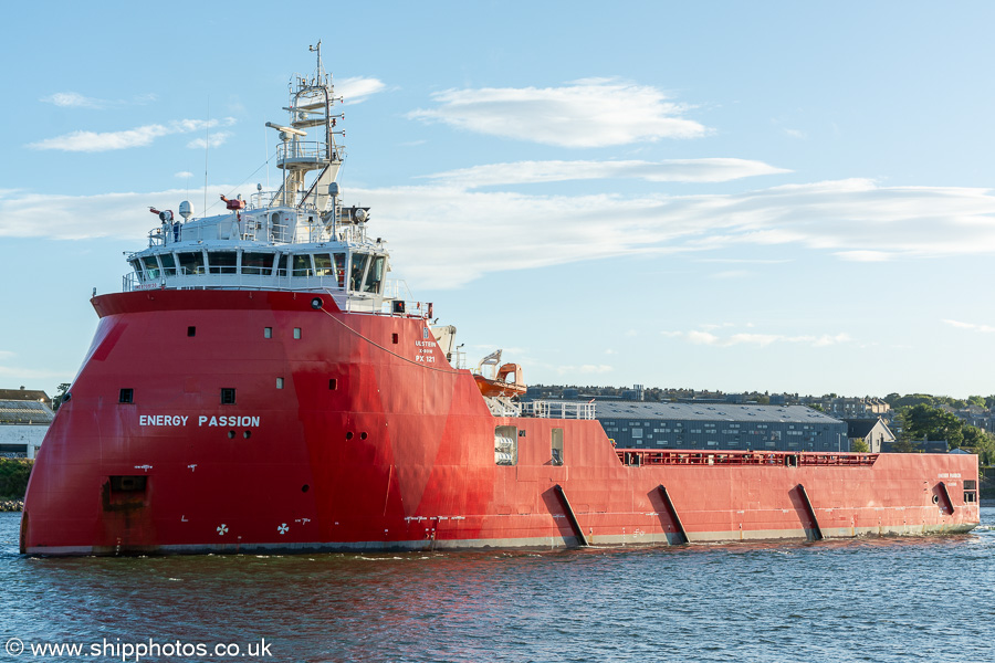 Photograph of the vessel  Energy Passion pictured departing Aberdeen on 10th September 2024