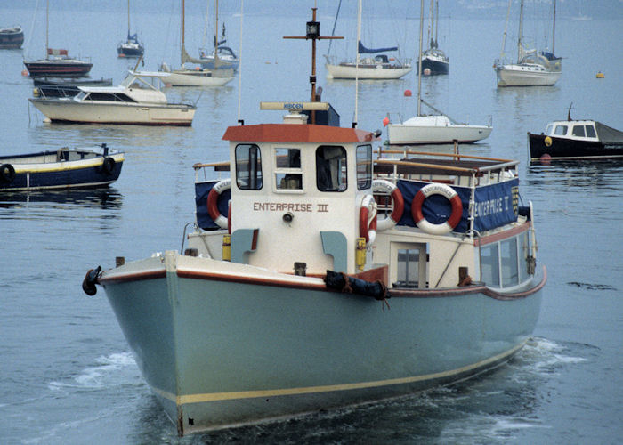 Photograph of the vessel  Enterprise III pictured at Falmouth on 27th September 1997