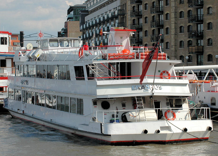Photograph of the vessel  Erasmus pictured in London on 11th June 2009