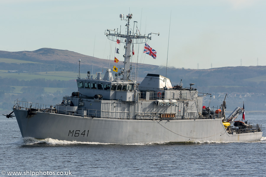 Photograph of the vessel FS Eridan pictured passing Greenock on 26th March 2017