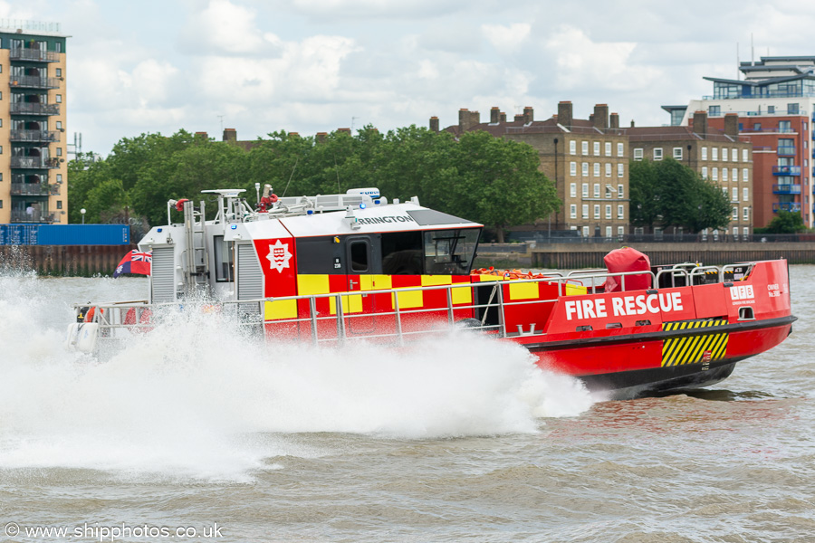 Photograph of the vessel  Errington pictured in London on 6th July 2023