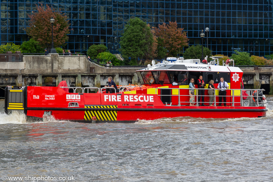 Photograph of the vessel  Errington pictured in London on 6th July 2023