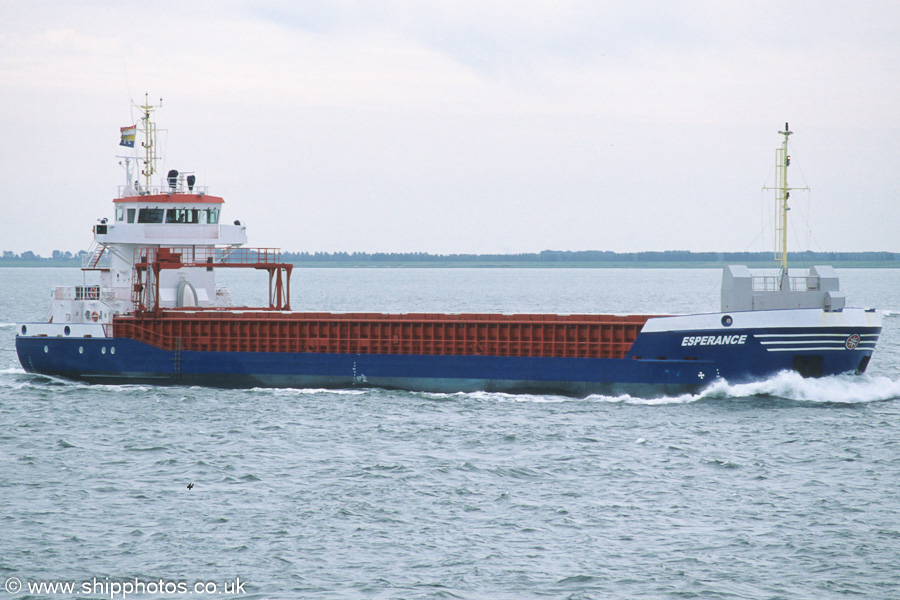 Photograph of the vessel  Esperance pictured on the Westerschelde passing Vlissingen on 21st June 2002