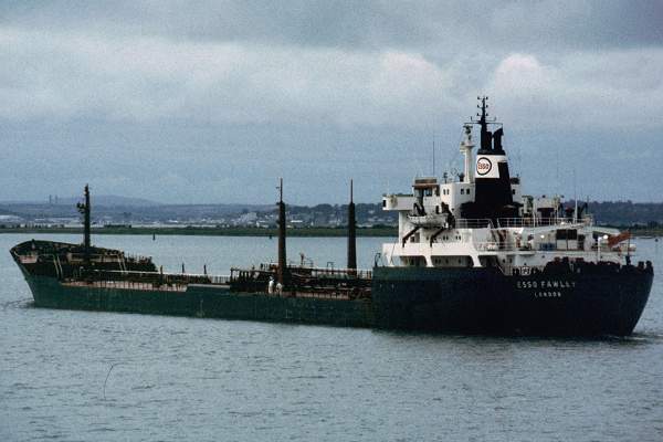 Photograph of the vessel  Esso Fawley pictured departing Fawley on 16th August 1992