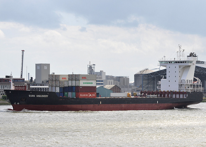 Photograph of the vessel  Euro Discovery pictured passing Vlaardingen on 22nd June 2012