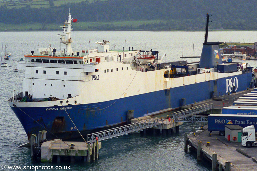 Photograph of the vessel  European Navigator pictured at Larne on 16th August 2002