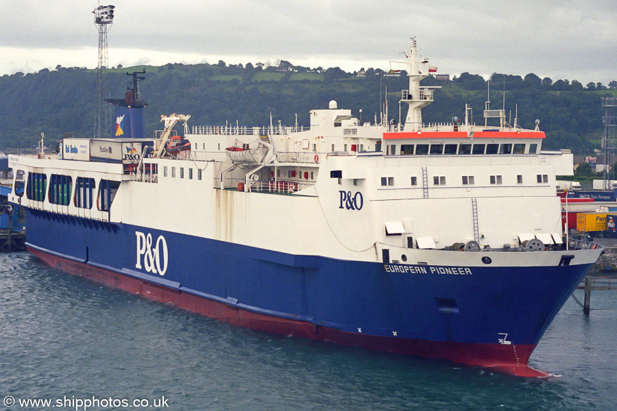  European Pioneer pictured at Larne on 17th August 2002