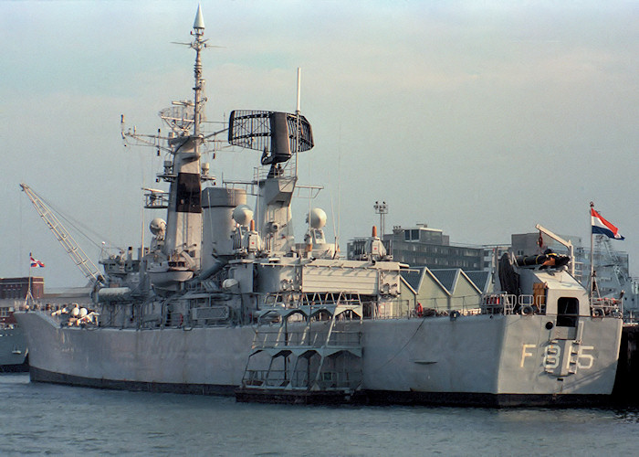 Photograph of the vessel HrMS Evertsen pictured in Portsmouth Naval Base on 3rd October 1987
