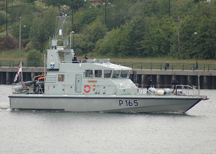 Photograph of the vessel HMS Example pictured departing North Shields on 12th June 2007