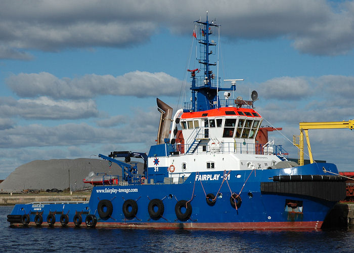 Photograph of the vessel  Fairplay 31 pictured at Leith on 25th September 2010