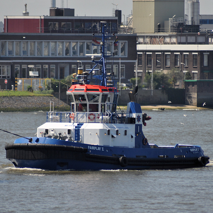 Photograph of the vessel  Fairplay I pictured passing Vlaardingen on 27th June 2011