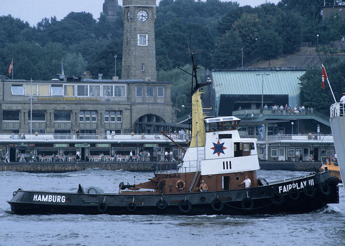 Photograph of the vessel  Fairplay III pictured in Hamburg on 23rd August 1995