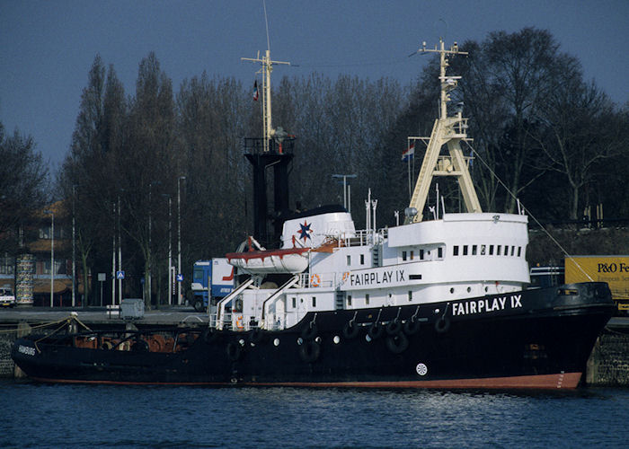 Photograph of the vessel  Fairplay IX pictured at Parkkade, Rotterdam on 14th April 1996