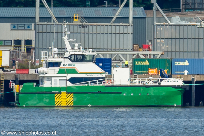 Photograph of the vessel  Farra Ciara pictured at Dundee on 7th August 2023