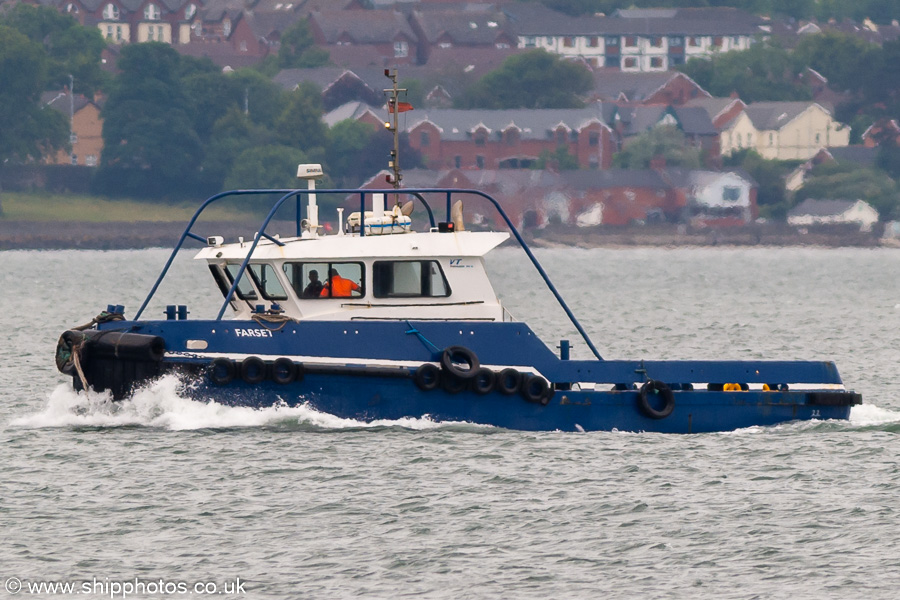 Photograph of the vessel  Farset pictured approaching Belfast on 27th June 2023