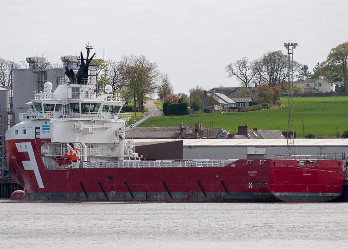 Photograph of the vessel  Far Spica pictured at Montrose on 3rd May 2014