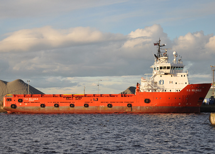 Photograph of the vessel  F.D. Reliable pictured at Leith on 18th September 2012