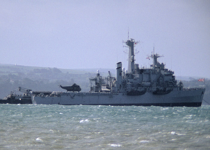 Fearless pictured at anchor in the Solent on 10th September 1993
