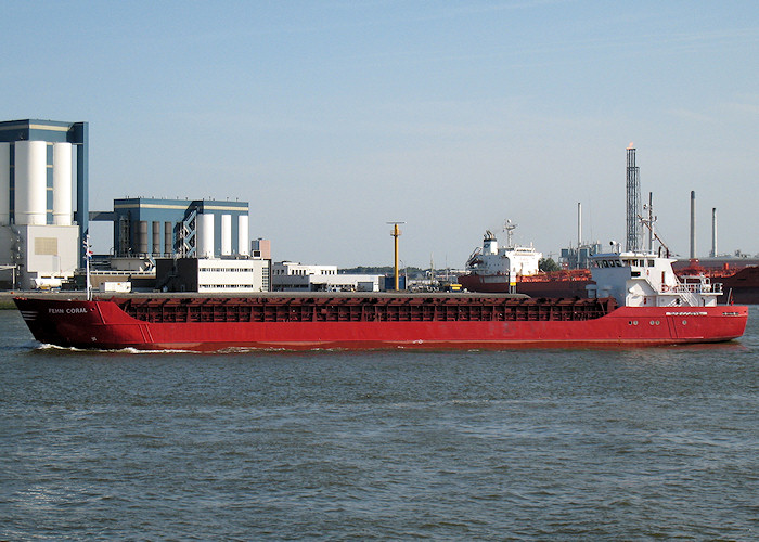 Photograph of the vessel  Fehn Coral pictured passing Vlaardingen on 27th June 2011