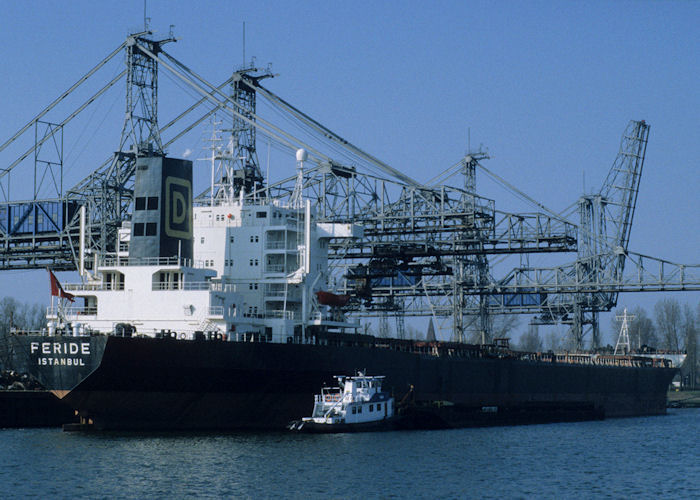 Photograph of the vessel  Feride pictured in Waalhaven, Rotterdam on 14th April 1996