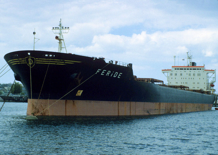 Photograph of the vessel  Feride pictured in Rotterdam on 20th April 1997