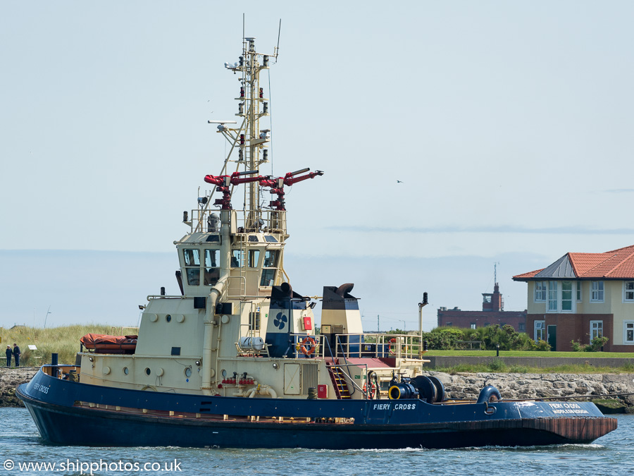 Photograph of the vessel  Fiery Cross pictured passing North Shields on 12th July 2019