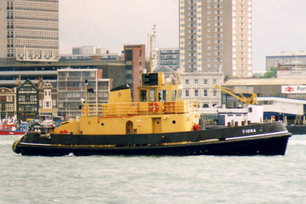Photograph of the vessel RMAS Fiona pictured in Portsmouth on 12th June 1995
