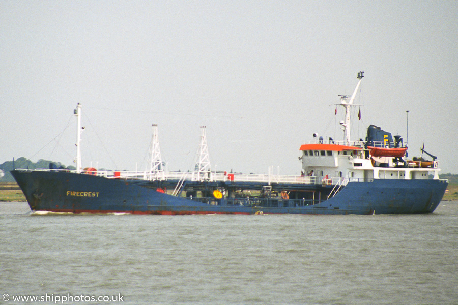 Photograph of the vessel  Firecrest pictured on the River Thames on 17th June 1989