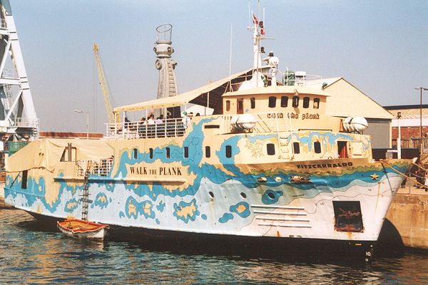 Photograph of the vessel  Fitzcarraldo pictured in Portsmouth Naval Base on 24th August 2001