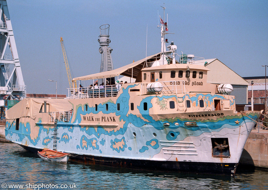 Photograph of the vessel  Fitzcarraldo pictured in Portsmouth Naval Base on 24th August 2001