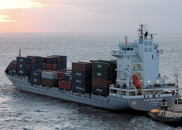 Photograph of the vessel  Flintercarrier pictured on the River Humber on 18th June 2010