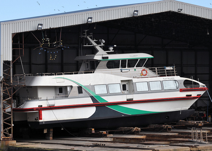 Photograph of the vessel  Flotta Lass pictured at Buckie on 15th April 2012