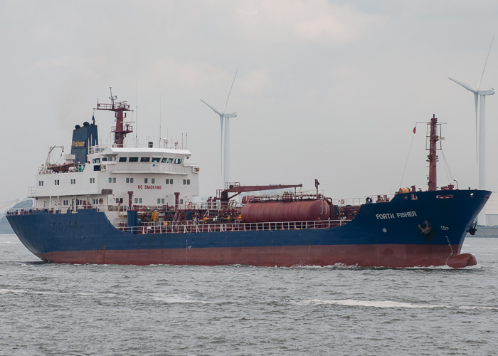 Photograph of the vessel  Forth Fisher pictured passing Wallasey on 1st June 2014