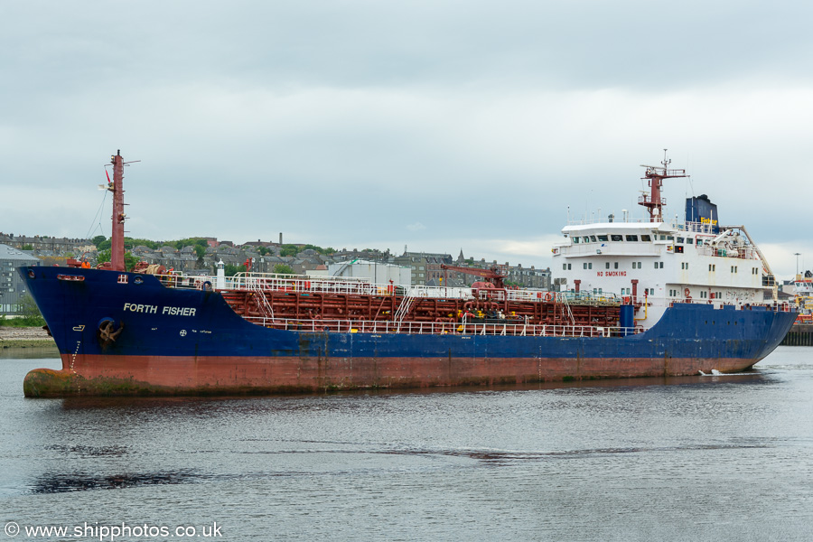 Photograph of the vessel  Forth Fisher pictured departing Aberdeen on 29th May 2019