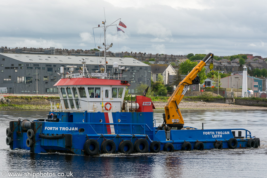 Photograph of the vessel  Forth Trojan pictured departing Aberdeen on 27th May 2019