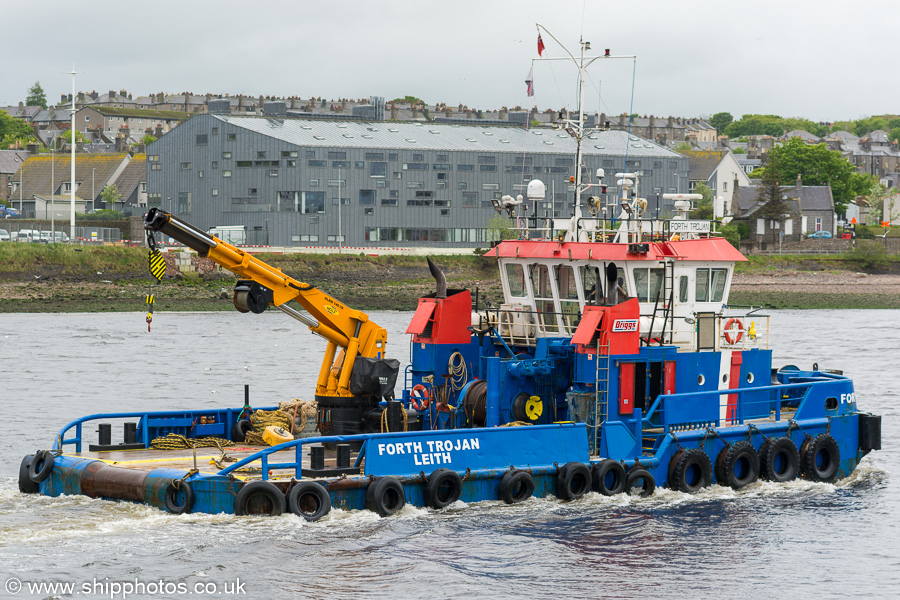 Photograph of the vessel  Forth Trojan pictured arriving at Aberdeen on 30th May 2019