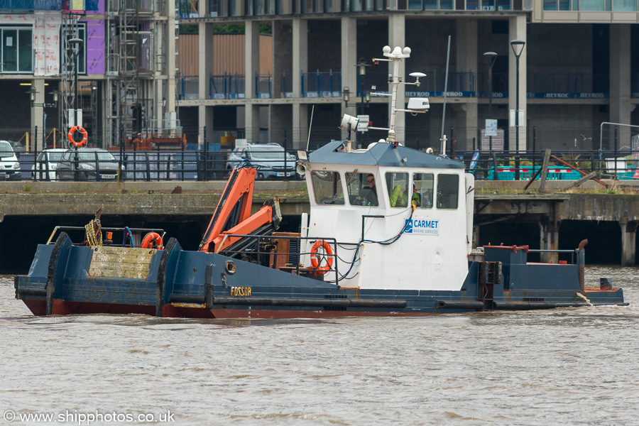 Photograph of the vessel  Fossor pictured on the River Mersey on 3rd August 2019