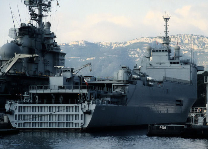 Foudre pictured at Toulon on 16th December 1991