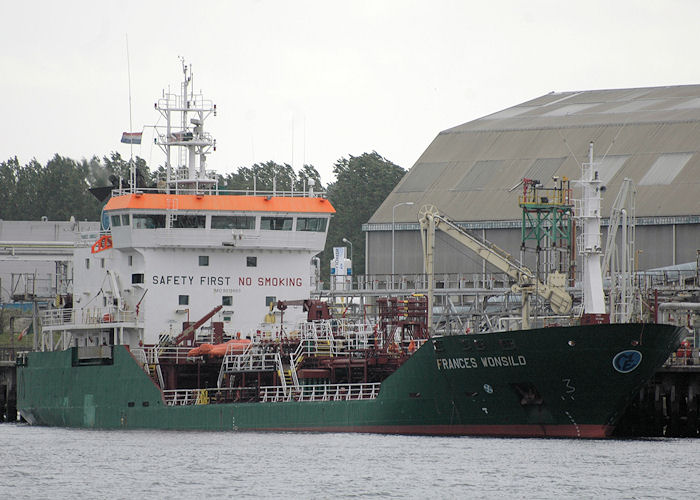 Photograph of the vessel  Frances Wonsild pictured in the 7e Petroleumhaven, Europoort on 20th June 2010