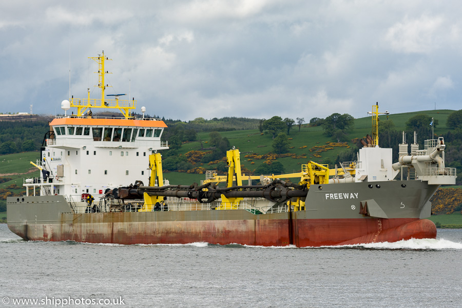 Photograph of the vessel  Freeway pictured passing Greenock on 21st May 2016