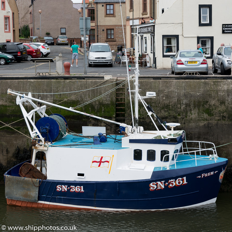 Photograph of the vessel fv Frem pictured at Eyemouth on 5th July 2015