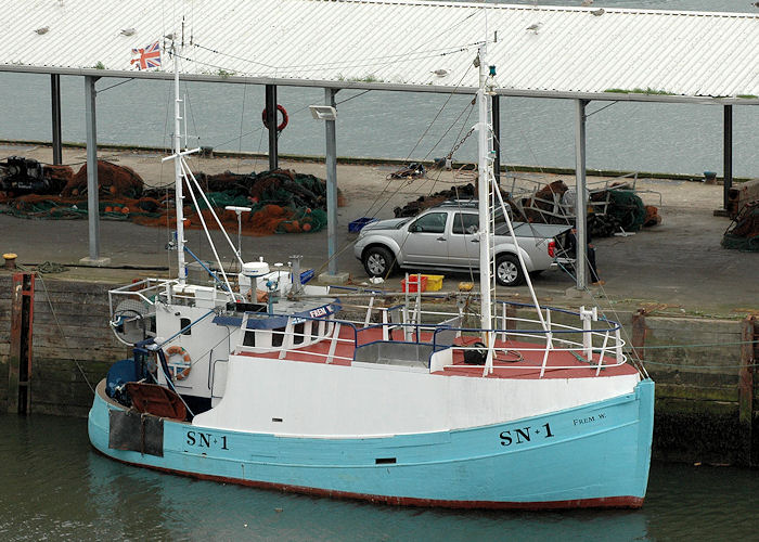 Photograph of the vessel fv Frem W pictured at the Fish Quay, North Shields on 10th August 2010