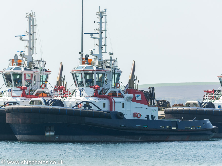 Photograph of the vessel  Freyja of Scapa pictured at Scapa Pier on 15th May 2024
