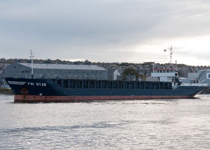 Photograph of the vessel  Fri Star pictured departing Aberdeen on 11th October 2014