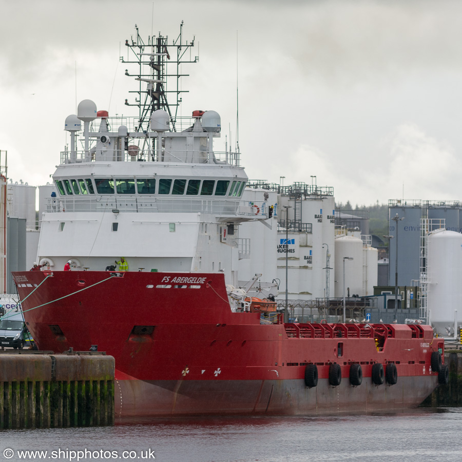 Photograph of the vessel  FS Abergeldie pictured at Aberdeen on 27th May 2019