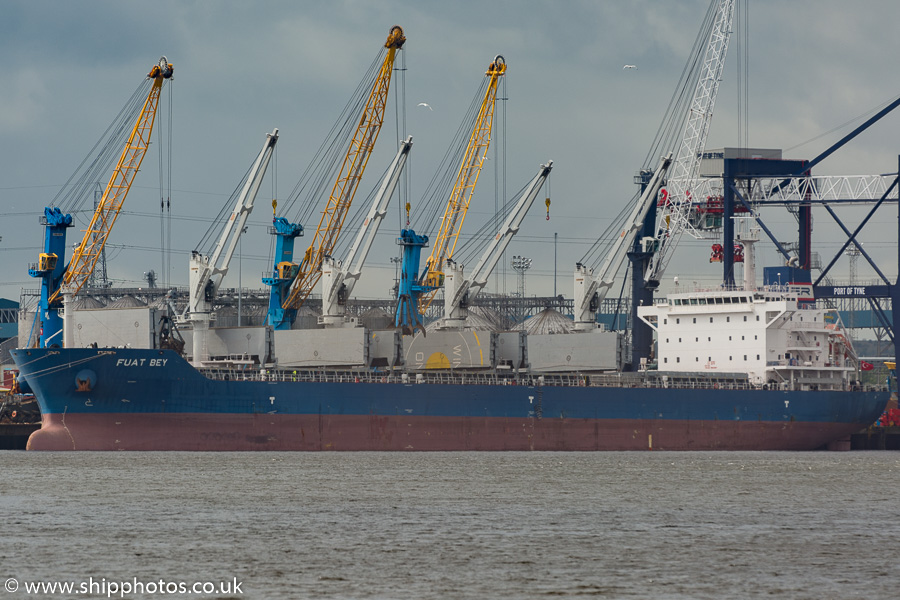 Photograph of the vessel  Fuat Bey pictured at Riverside Quay, South Shields on 21st August 2015