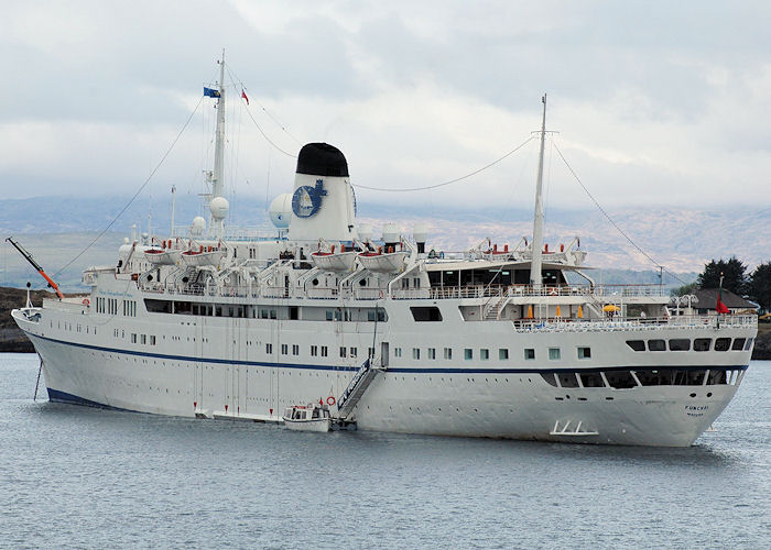 Photograph of the vessel  Funchal pictured at Oban on 5th May 2010