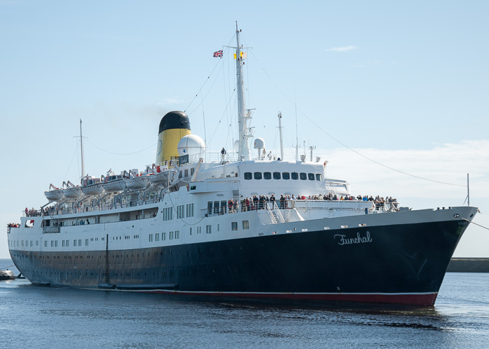 Photograph of the vessel  Funchal pictured arriving at Aberdeen on 9th June 2014