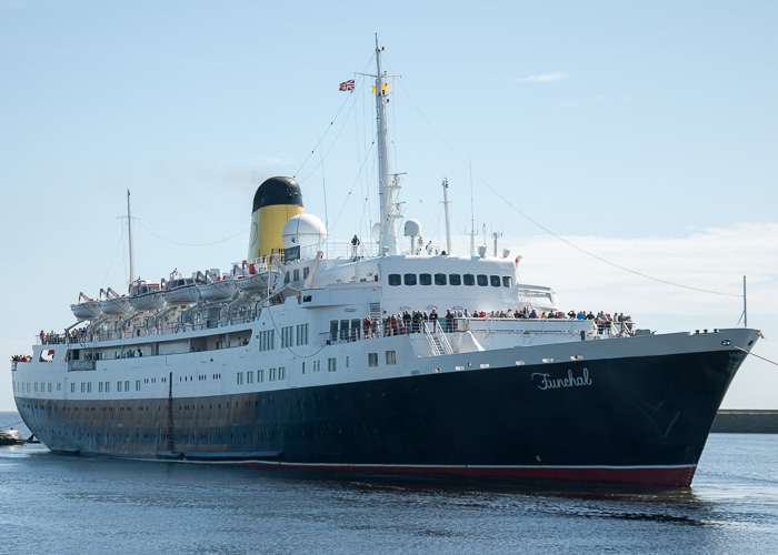 Photograph of the vessel  Funchal pictured arriving at Aberdeen on 9th June 2014
